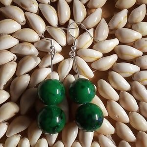 Alaska hand made glass bead earrings